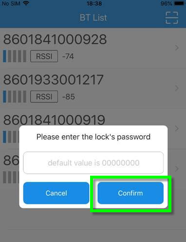 Lock password 1